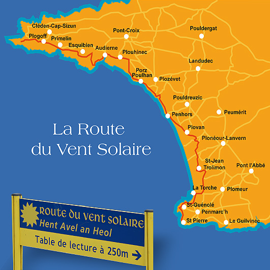 Carte de la Route du Vent Solaire