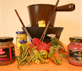La fondue bourguignonne sans huile de Mamyjo 